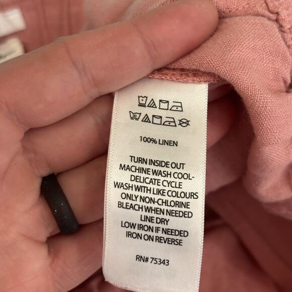 Nicole Miller Cargo Linen Jogger Pants Medium Comfort GORP Resort Cruise Elastic - Picture 9 of 10